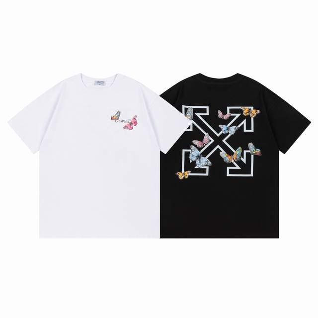 9071#, Off White new loose fit short-sleeved T-shirt Size: SML Xl Color: Black W