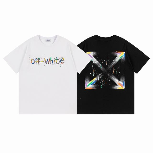 9069#, Off White new loose fit short-sleeved T-shirt Size: SML Xl Color: Black W