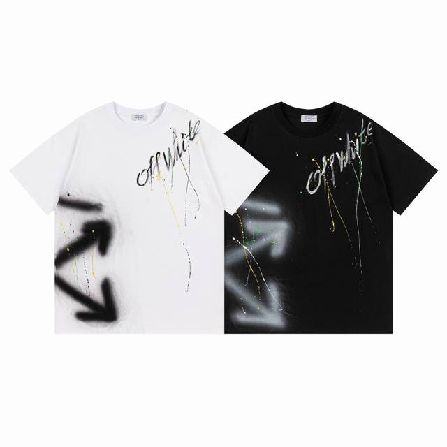 9067#, Off White new loose fit short-sleeved T-shirt Size: SML Xl Color: Black W