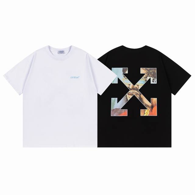 9061#, Off White new loose fit short-sleeved T-shirt Size: SML Xl Color: Black W