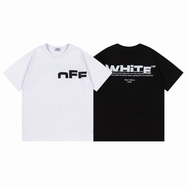 9059#, Off White new loose fit short-sleeved T-shirt Size: SML Xl Color: Black W