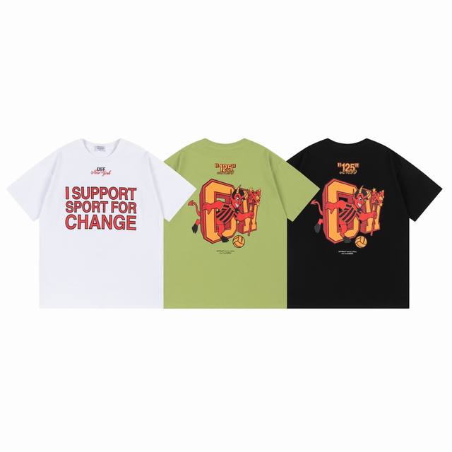 9050#, Off White new loose fit short sleeve T-shirt Size: SML Xl Color: black wh