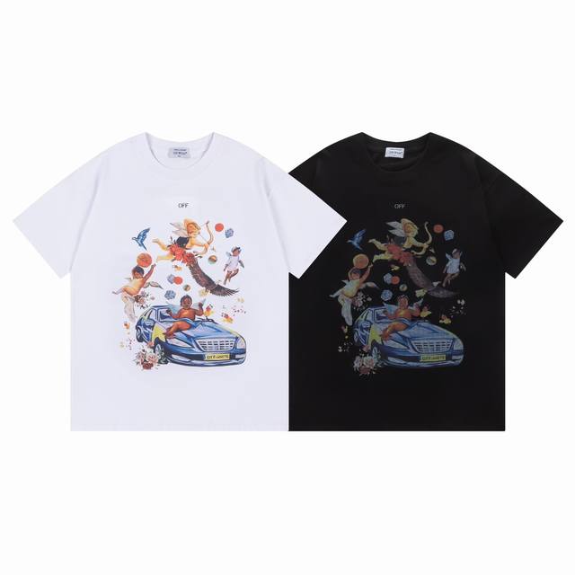9031# , Off White new loose fit short-sleeved T-shirt Size: SML Xl Color: Black