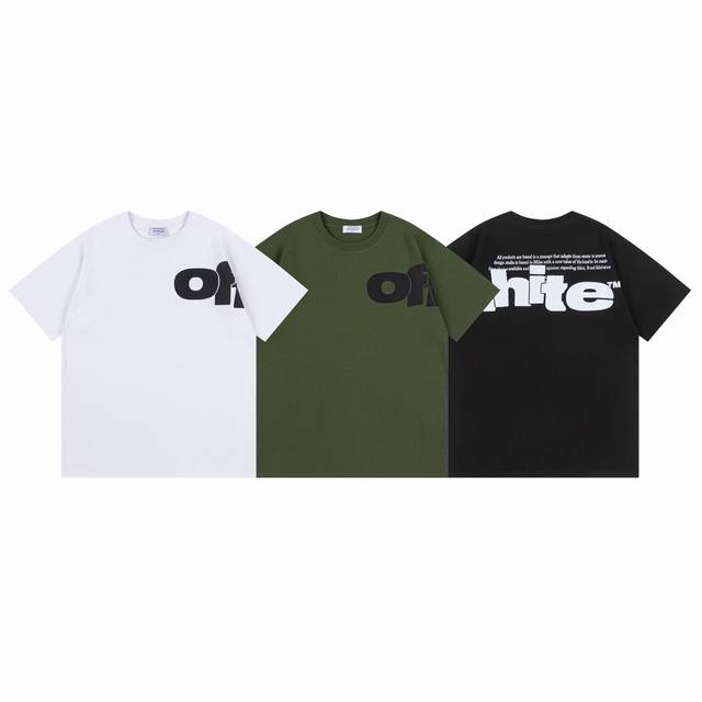 9021#, Off White new loose fit short-sleeved T-shirt Size: SML Xl Color: black w
