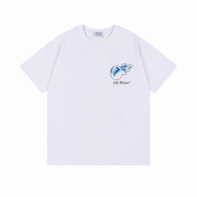 9018# , Off White new loose fit short-sleeved T-shirt Size: SML Xl Color: White