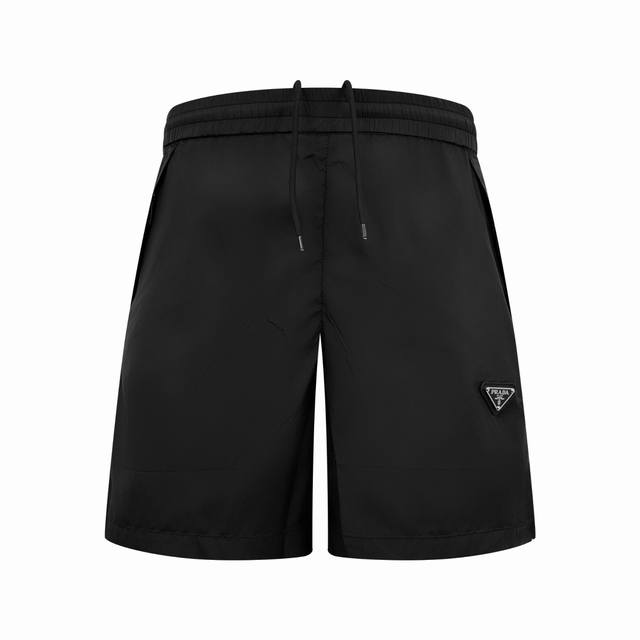 Prada triangle logo nylon shorts Customized recycled fantasy nylon fabric is ref