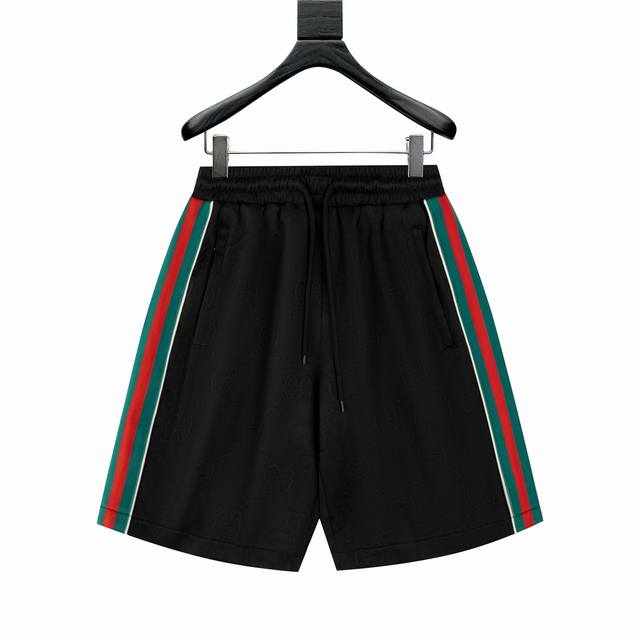 Gucci 21 Early Autumn new dark pattern jacquard webbing suit shorts woven knitte