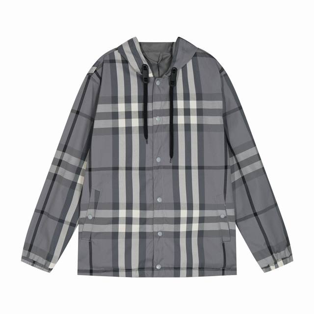 Bbr Early Autumn new double-sided hooded jacket Using high-density embroidery te