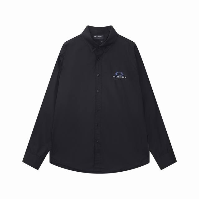 Top version difference currency Balenciaga small embroidered long-sleeved shirt