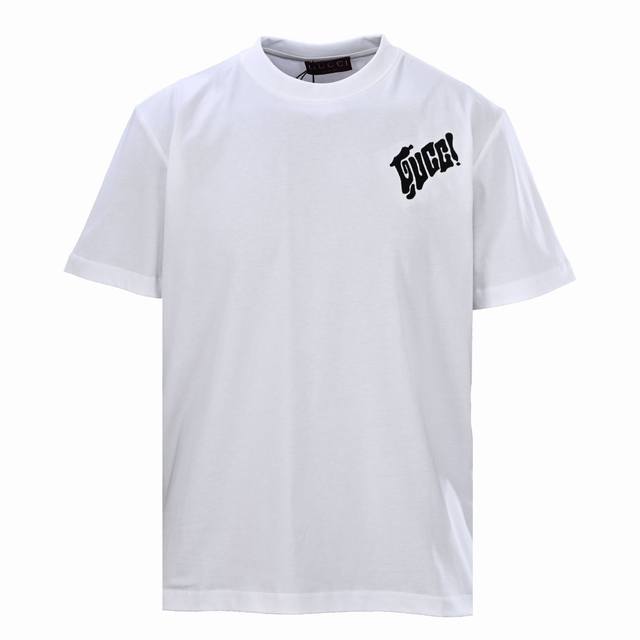 High version Gucci Guc Lido series black short-sleeved T-shirt The original vers