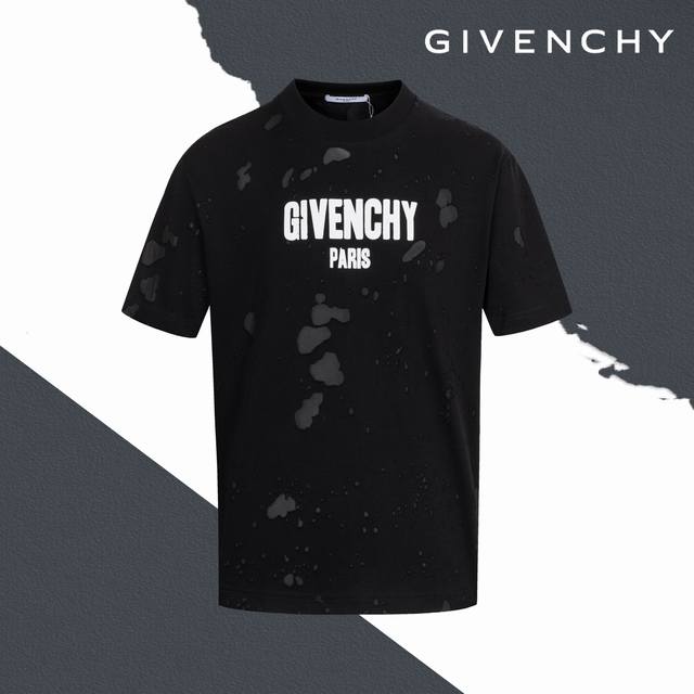 Style No. Sl189 Givenchy Givenchy burnt flower hole letter print round neck shor