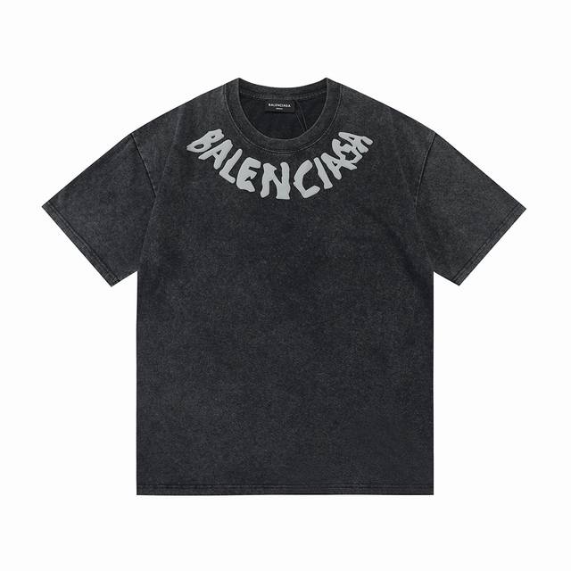 Balenciaga 2025 new style snowflake craft three-dimensional flocking letter logo