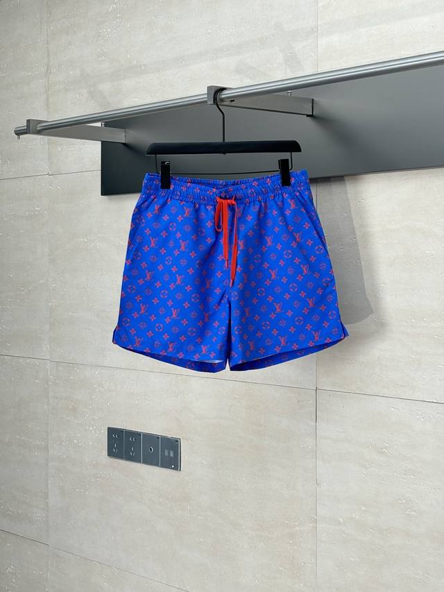 Lv Louis 25Fw Coral pink poplin shorts set All-over Monogram Glow pattern Green