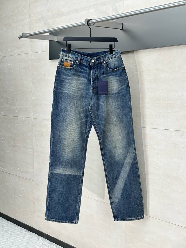 Lv* Louis 25 new style sun-bleached photocopied trousers, same style as Wang Hed