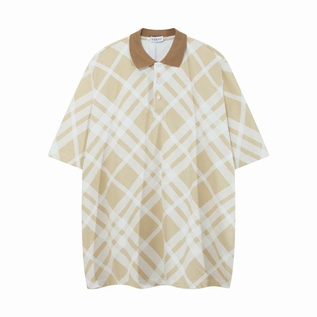 High-quality new products Burberry's new checkered short-sleeved Lo-shirt Made o