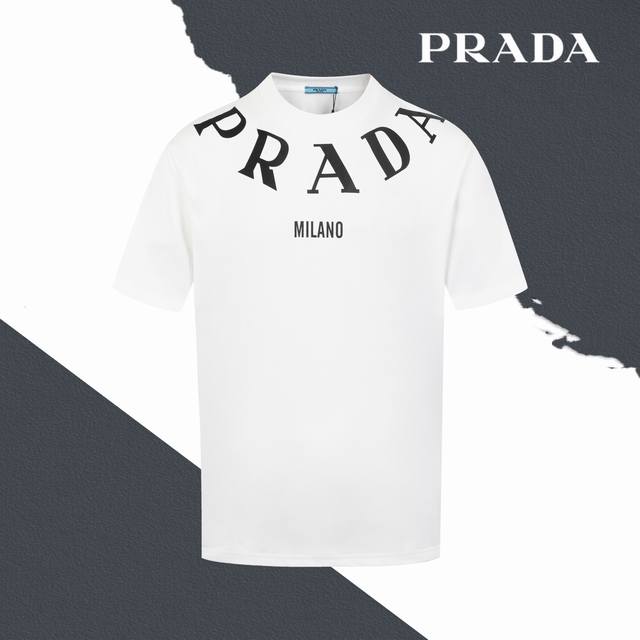 Style No. Sl181 Prada collar logo logo letter print round neck short sleeves Cou