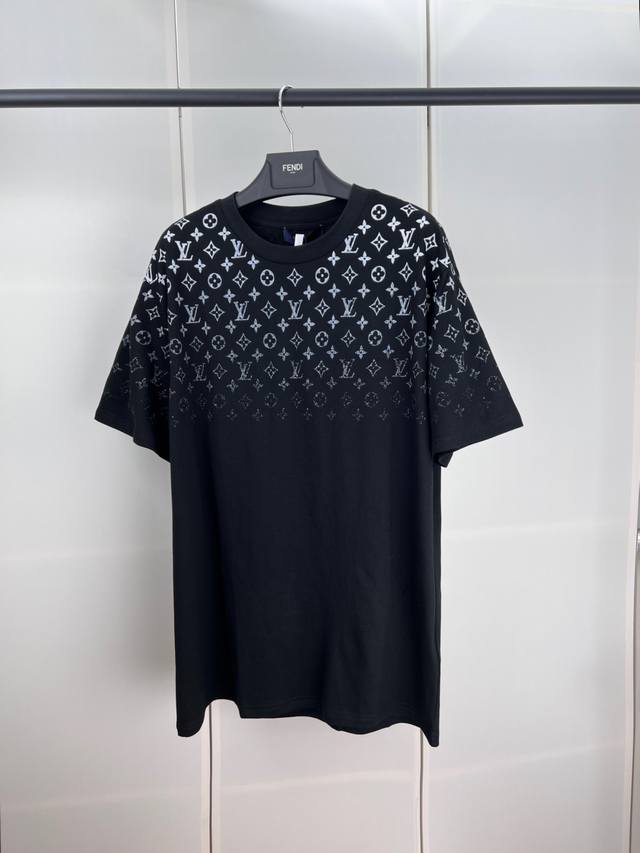 Lv Louis old flower gradient print short sleeves SML Xl