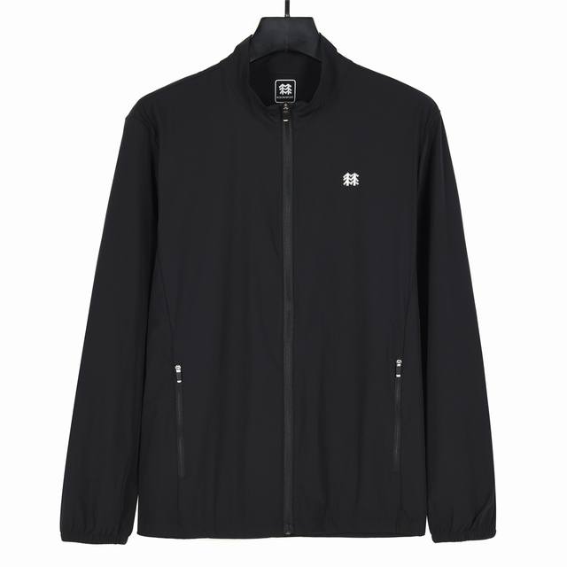 Kelon stand collar sun protection clothing black