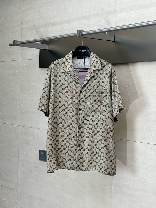 Gucci* Gucci 25Ss new colorful all-over monogram casual shirt 2025 Early Fall co