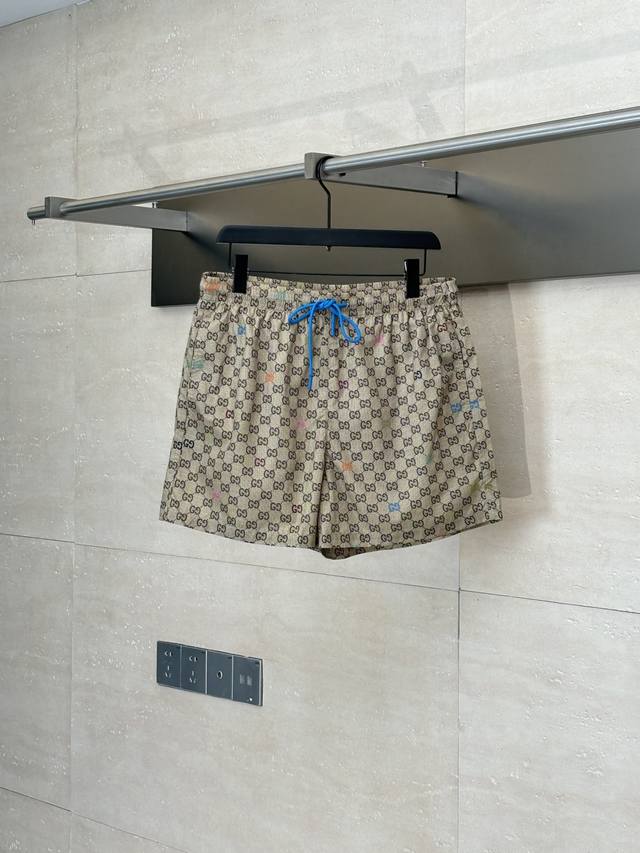 Gucci* Gucci 25Ss new colorful full-print monogram casual shorts 2025 early autu