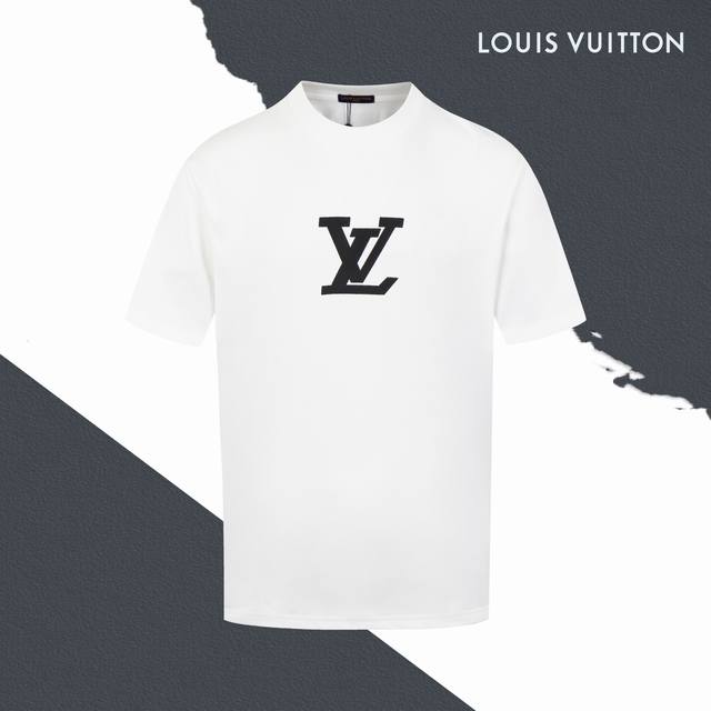 Model No. Sl175 Lv Louis Vuitton letter Logo foam print round neck short sleeves