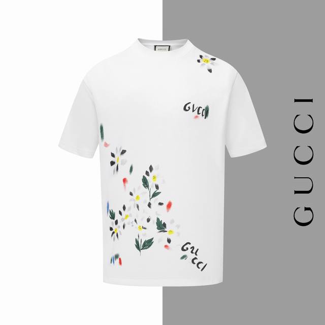 Style #Z206 Gucci full print flower graffiti round neck short sleeves Gucci offi