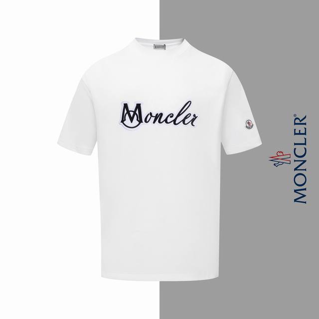 Style #Z204 Moncler patch embroidered with small letters and round neck short sl