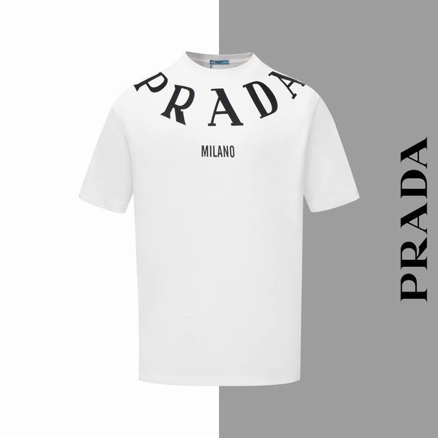 Style #Z188 Prada letter necklace round neck short sleeves Same style as Prada o