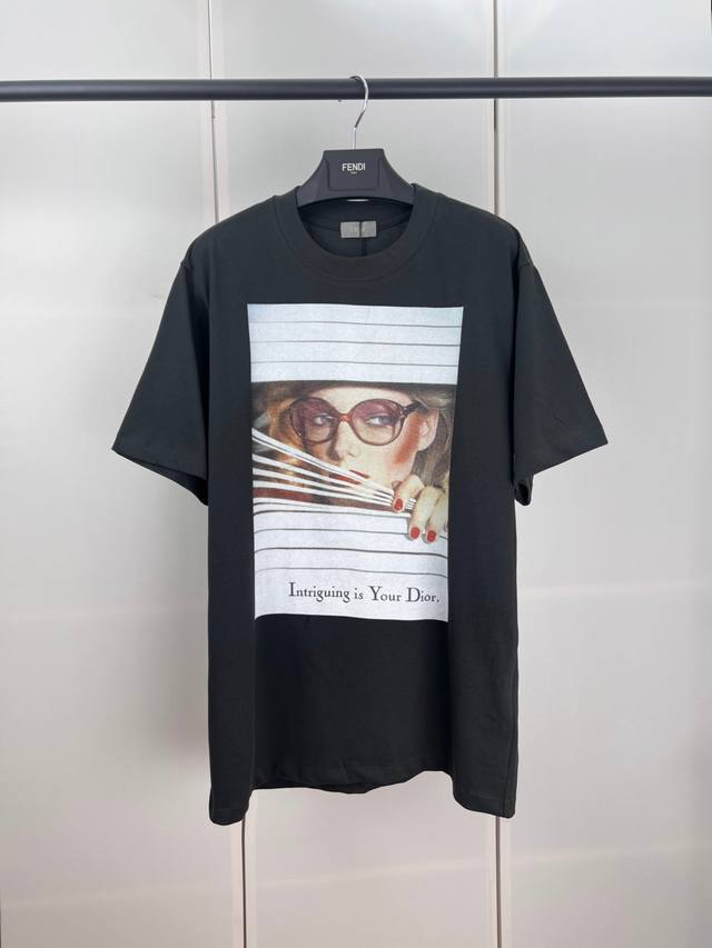 Dior Dior portrait magazine cover print short sleeves Xs SML
