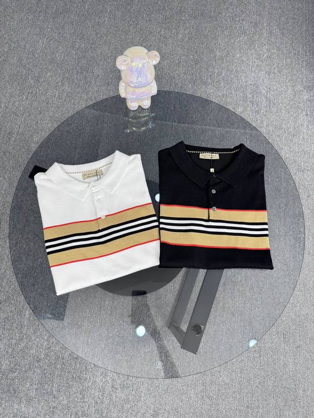 Top version difference currency 25Ss Burberry classic three-color stitching knit