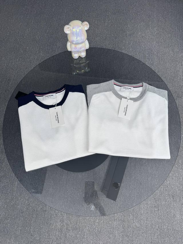 Top version difference currency 25Ss Tb Thom Browne colorblock four-bar knitted