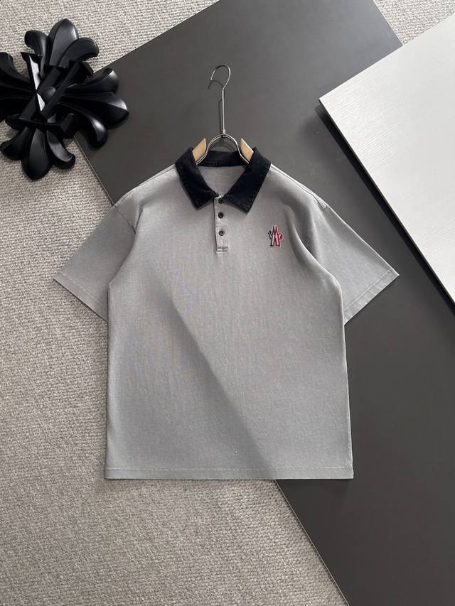 Next-day delivery High-end Moncler 25Ss new spring and summer high-end lapel T-s