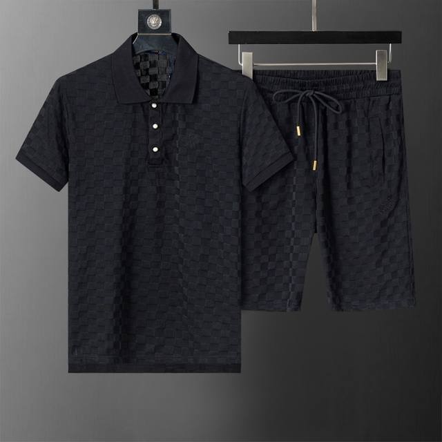 Spring and summer official website synchronized new lapel short suit, checkerboa