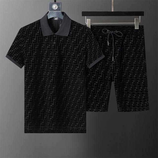 Spring and summer official website synchronized new lapel short suit, Ff full bo
