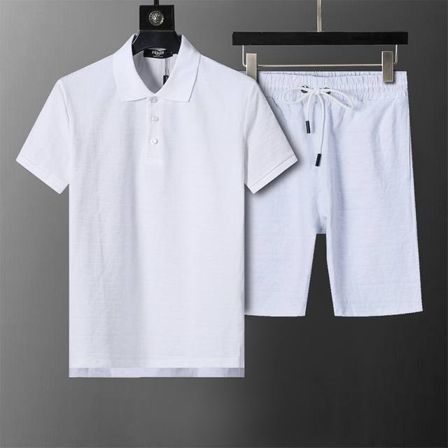 Spring and summer official website synchronized new lapel short suit, Ff full bo