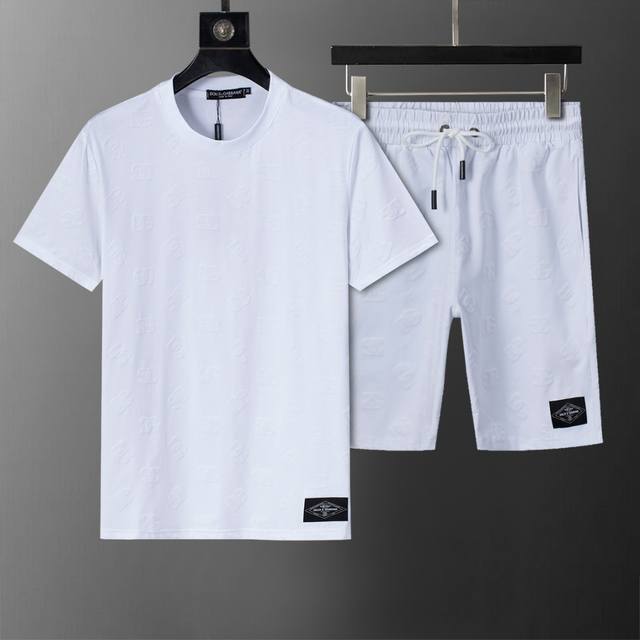 New round-neck short suit from the official website for spring and summer, DG fu