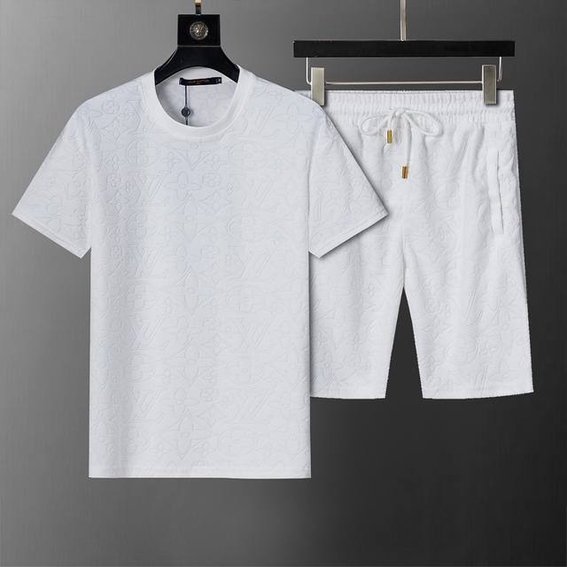 New round-neck short suit from the official website for spring and summer, full-