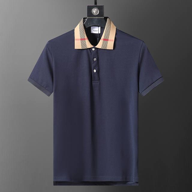 2025 new high-quality lapel Polo shirt, metal logo button, exquisite workmanship
