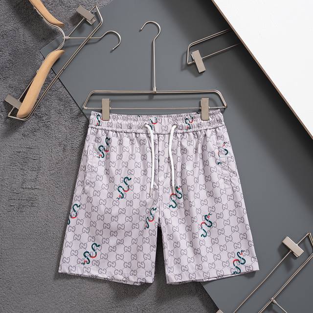Gucci 2025 latest shorts beach pants beach travel essential high-end custom orig