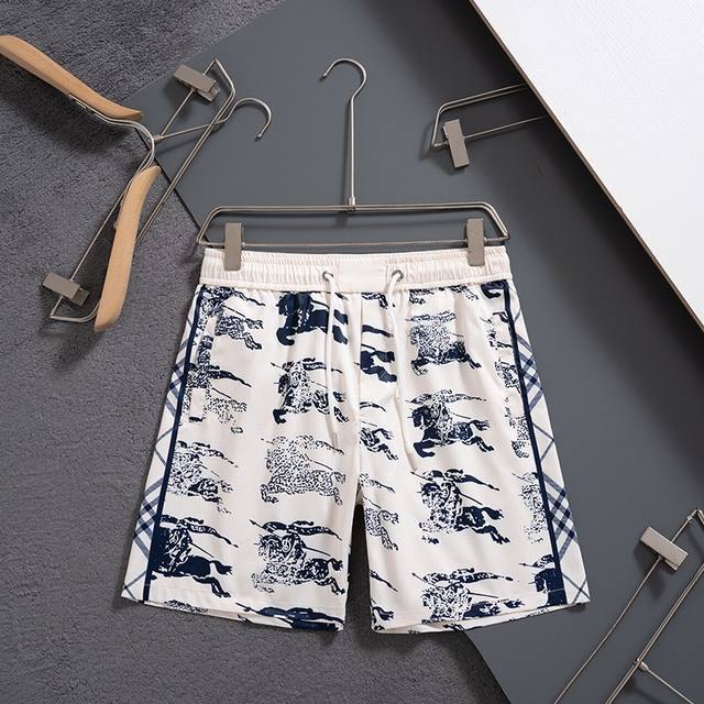 Burberry 2025 latest shorts beach pants, must-have for beach travel, high-end cu