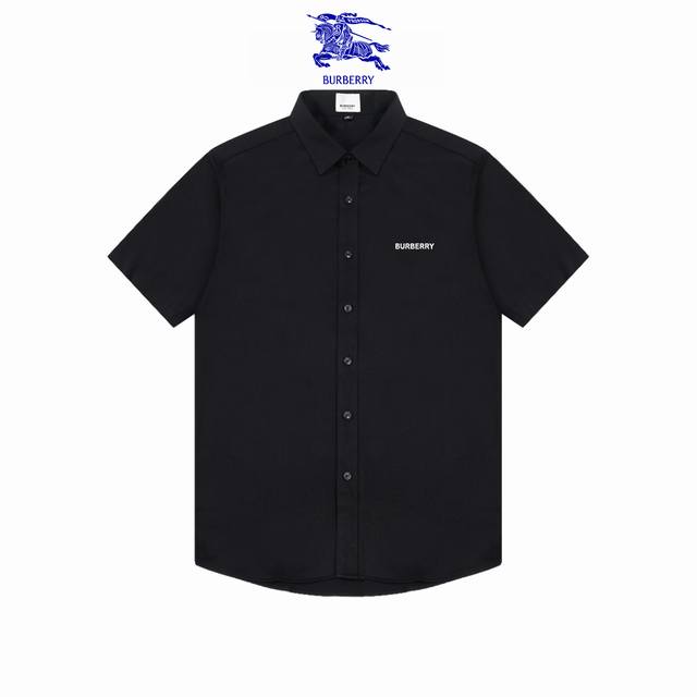 Burberry logo design high-quality short-sleeved shirt with matching dyed fabrics
