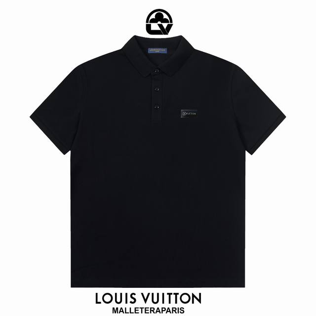 Lv Louis Vuitton letter logo exquisite logo Polo shirt Upgrade, inspired by the