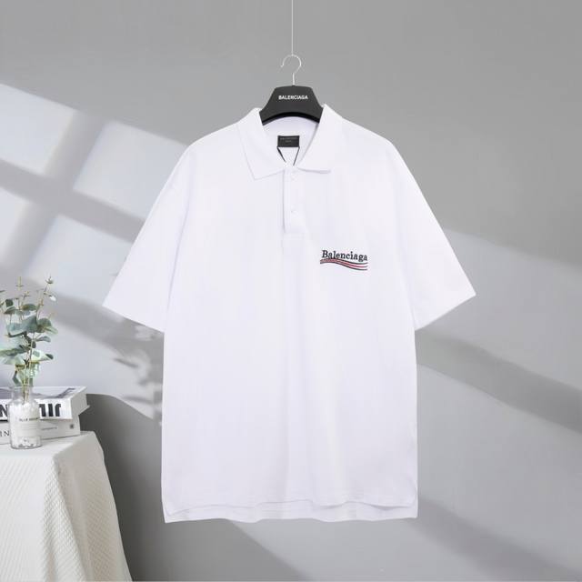 B192# Top quality in the market Balenciaga 2025Ss Coke Wave Lapel Polo Shirt Emb
