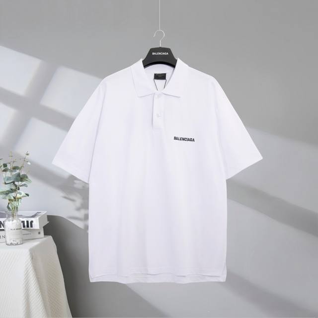 B191# Top quality in the market Balenciaga 2025Ss classic small logo lapel Polo