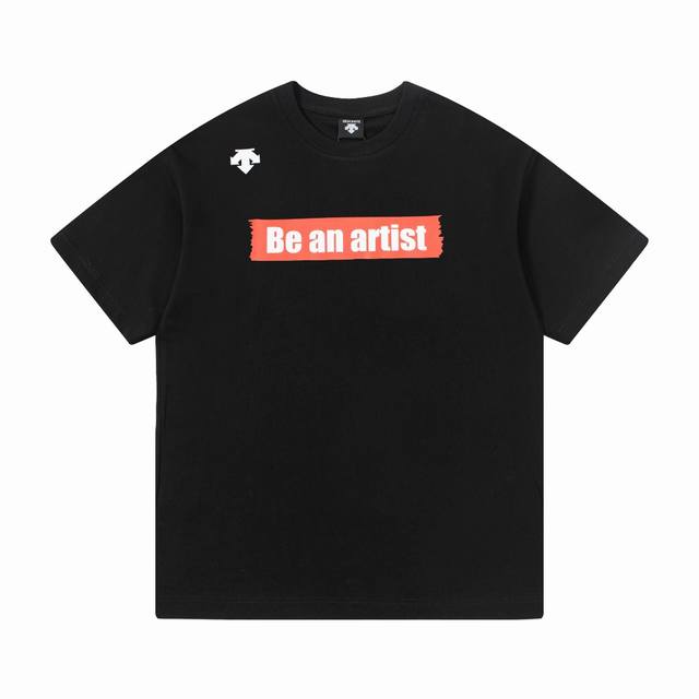 High version Descente 25Ss new printed short sleeves Using 280G special double y