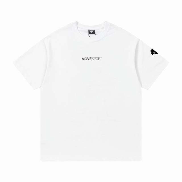 High version Descente 25Ss new printed short sleeves Using 280G special double y
