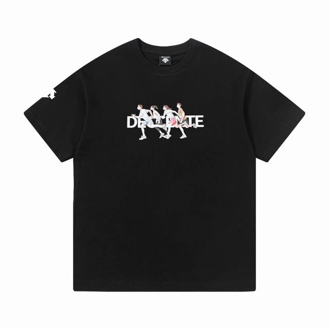 2018# High version Descente 25Ss new printed short sleeves Using 280G special do