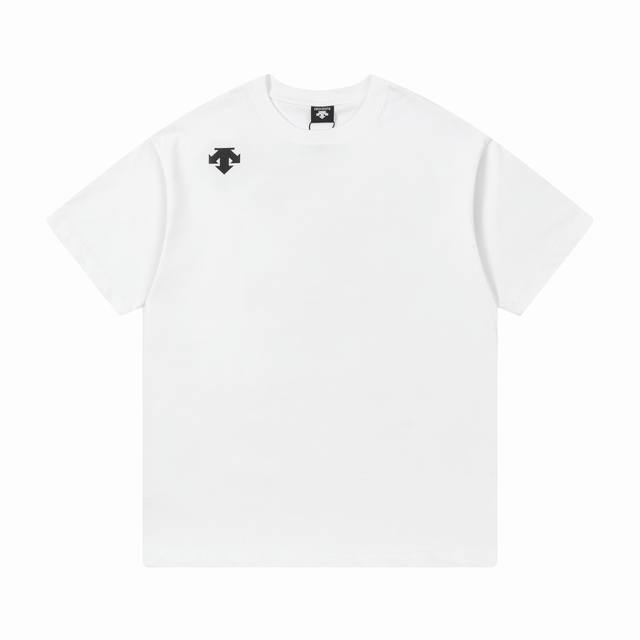 Descente Imported hydraulic letter printed short-sleeved T-shirt Simple and vers