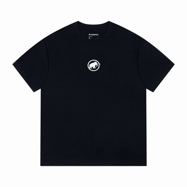 High quality Mammut summer round neck print classic letter small round logo elep