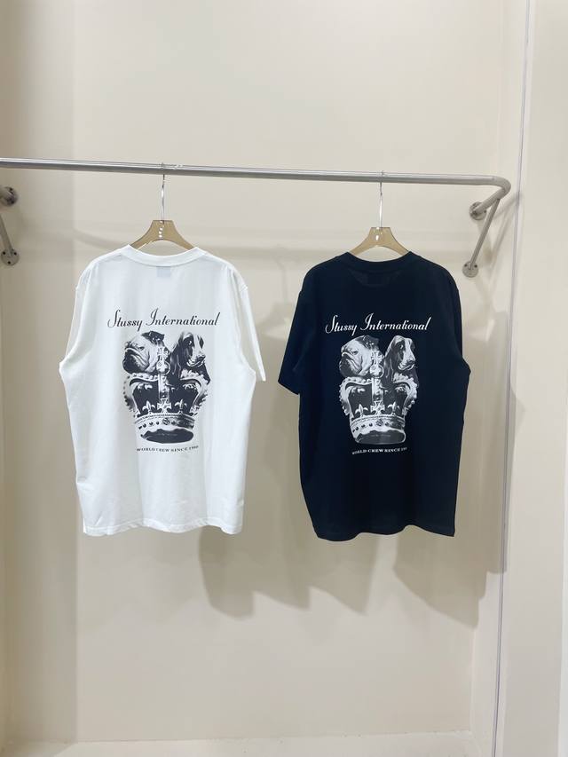 A15# Stussy Spring and Summer Series Classic Printed Letter Logo 260g Double Yar